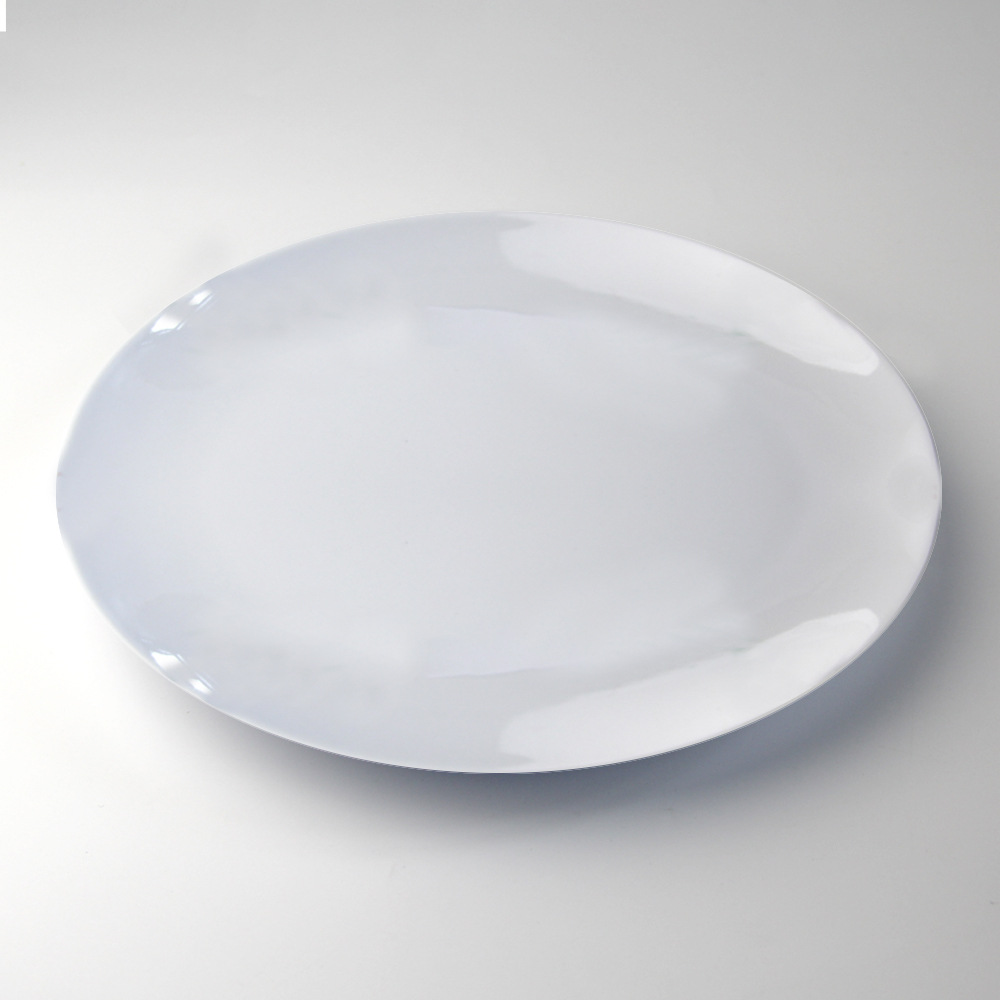 White Disc Melamine Tableware Buffet Fast Food Restaurant Melamine Dish Plastic Dish Commercial Source Factory Wholesale