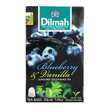 迪尔玛Dilmah茶 蓝莓香草味红茶20简包盒装 水果果香调味袋泡茶叶