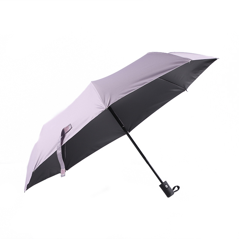 Full-Automatic Sun Umbrella Black Plastic Folding Sun Umbrella Female Dual-Use Sun Umbrella Automatic Umbrella Logo