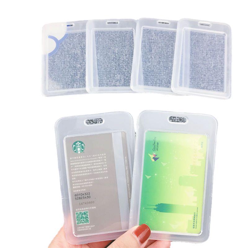 透明工作证卡套钥匙扣门禁公交卡套学生证件卡套接送厂牌套工牌