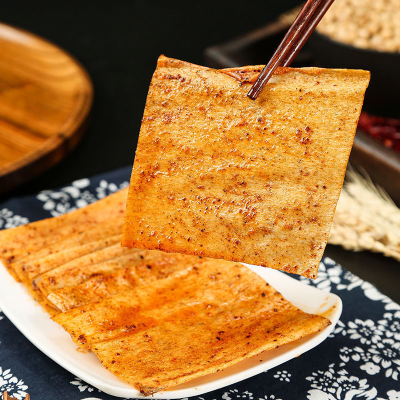 湖南特产湘旭东辣片豆皮辣条老式儿时零食小吃干硬网红麻辣批发