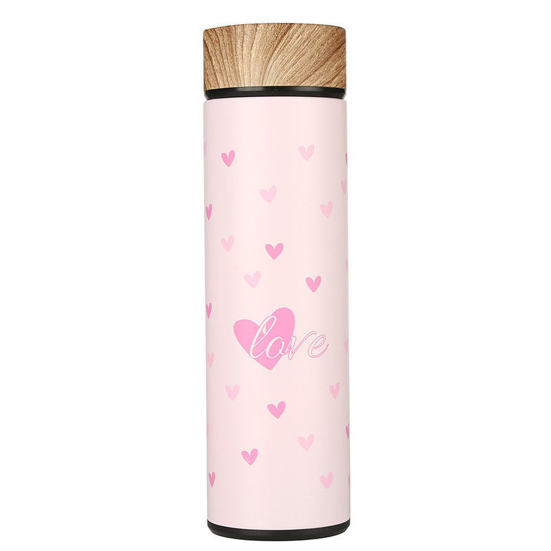 Japanese Pastoral Style Thermos Cup Girl's Heart Fresh Lovely Pink Artistic Female Student Retro Personalized Portable Portable Cup