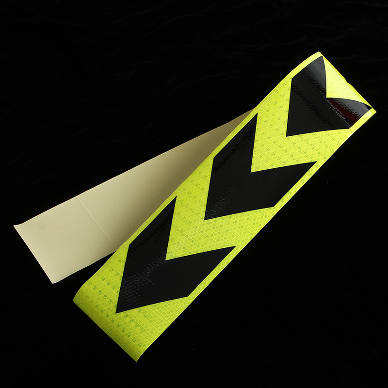 批发蜂窝状晶格反光贴箭头交通高反光贴条安全警示导向标反光条