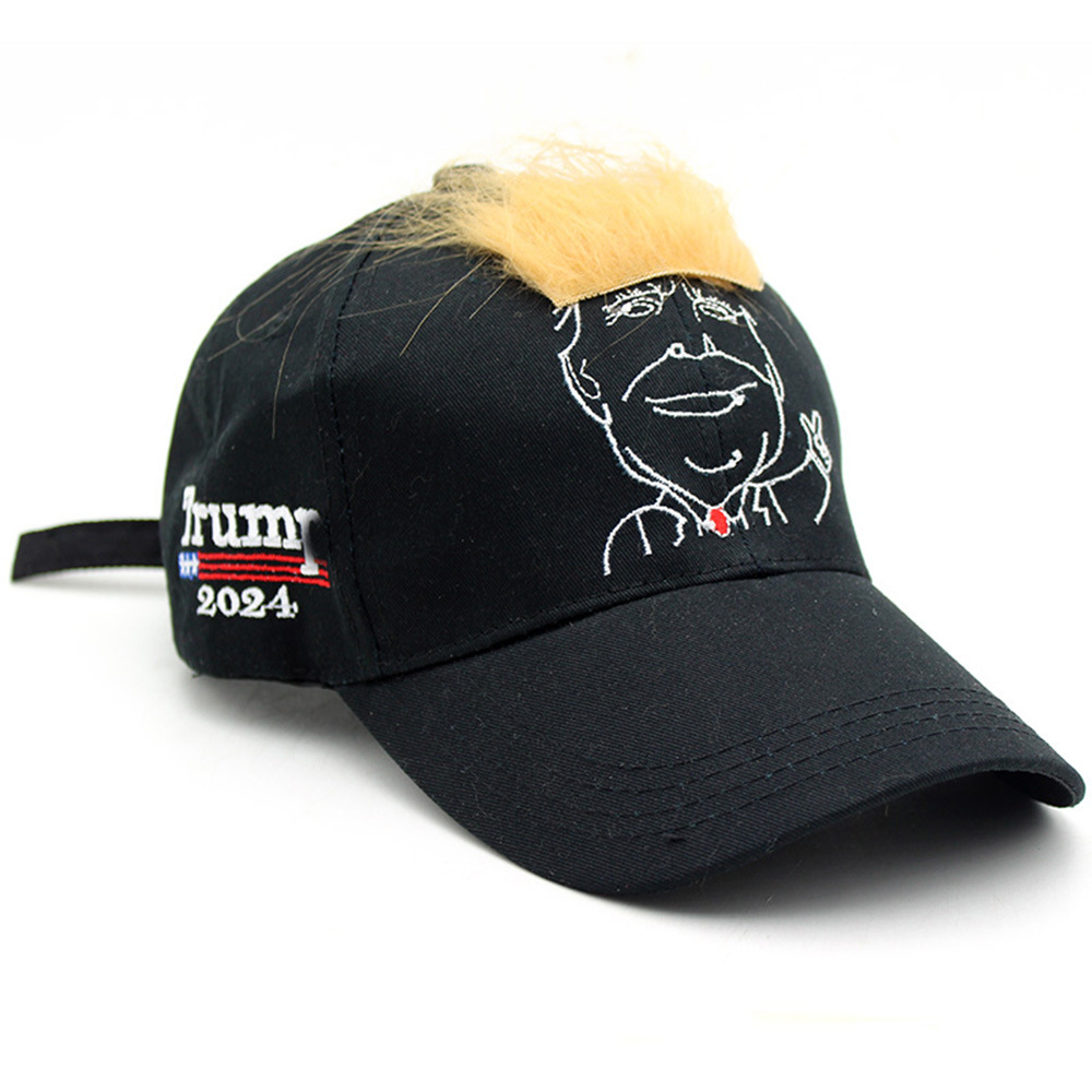 Cross-Border Best-Selling 2024 American Advertising Hat Men and Women Outdoor All-Matching Baseball Cap Cartoon Character Embroidered Peaked Cap
