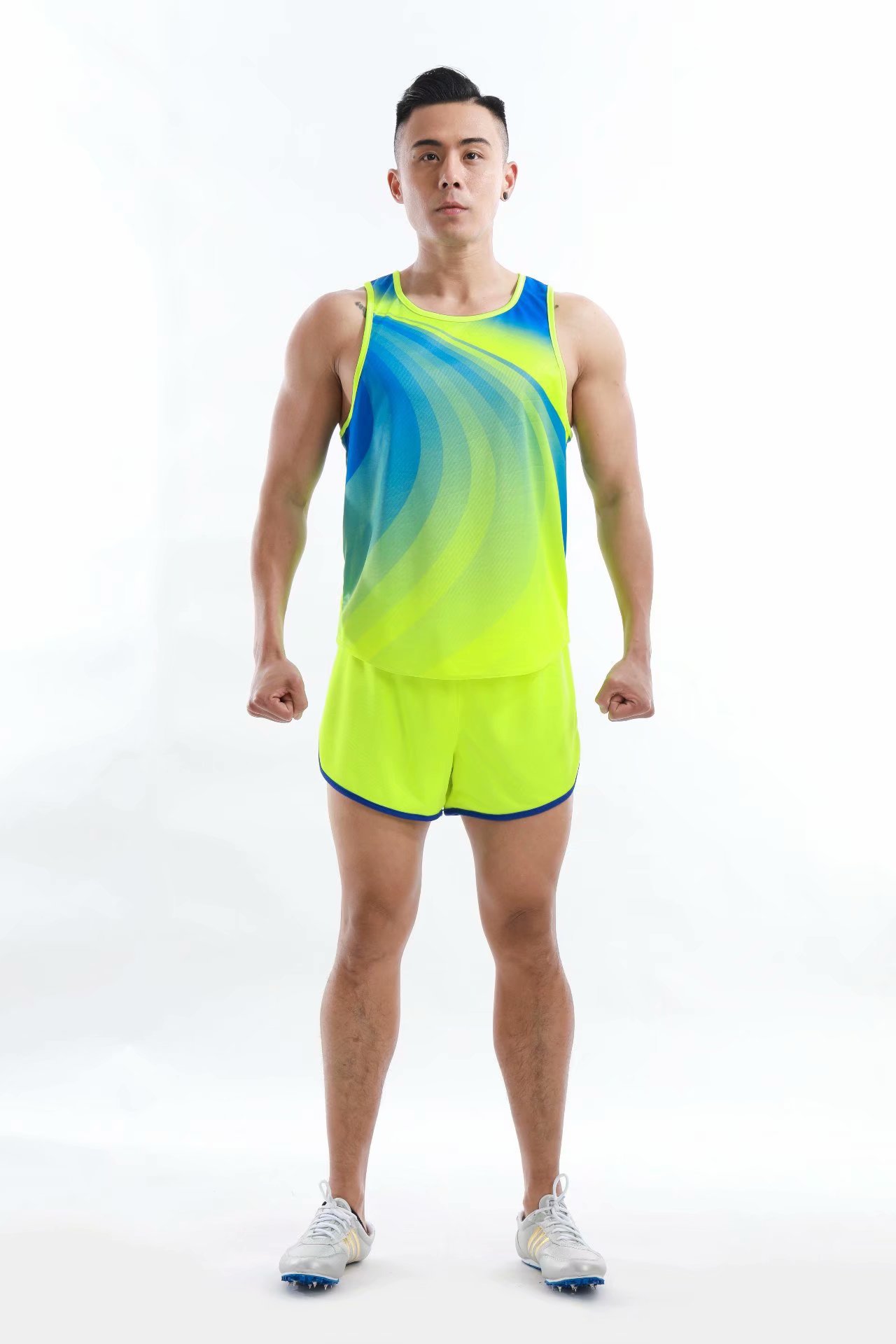 田径训练服套装男女跑步运动背心短裤学生印字队服体育比赛服