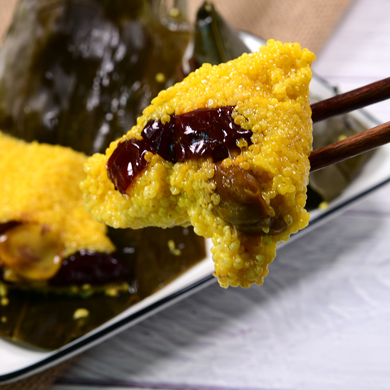 在旗食品 大黄米栗丁红枣粽 餐厅商用杂粮主食 端午节日团购粽子