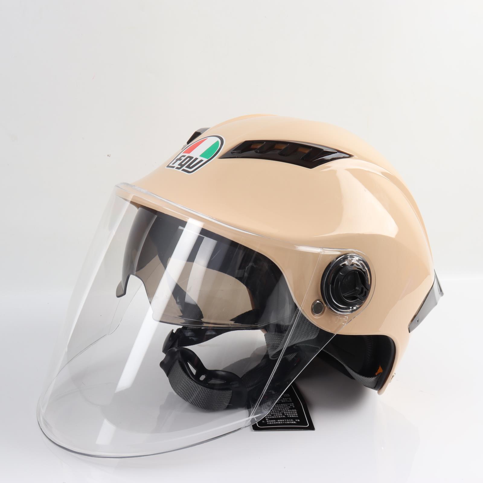 电动车头盔批发高配夏季防晒双镜片男女通用时尚加厚摩托车安全帽