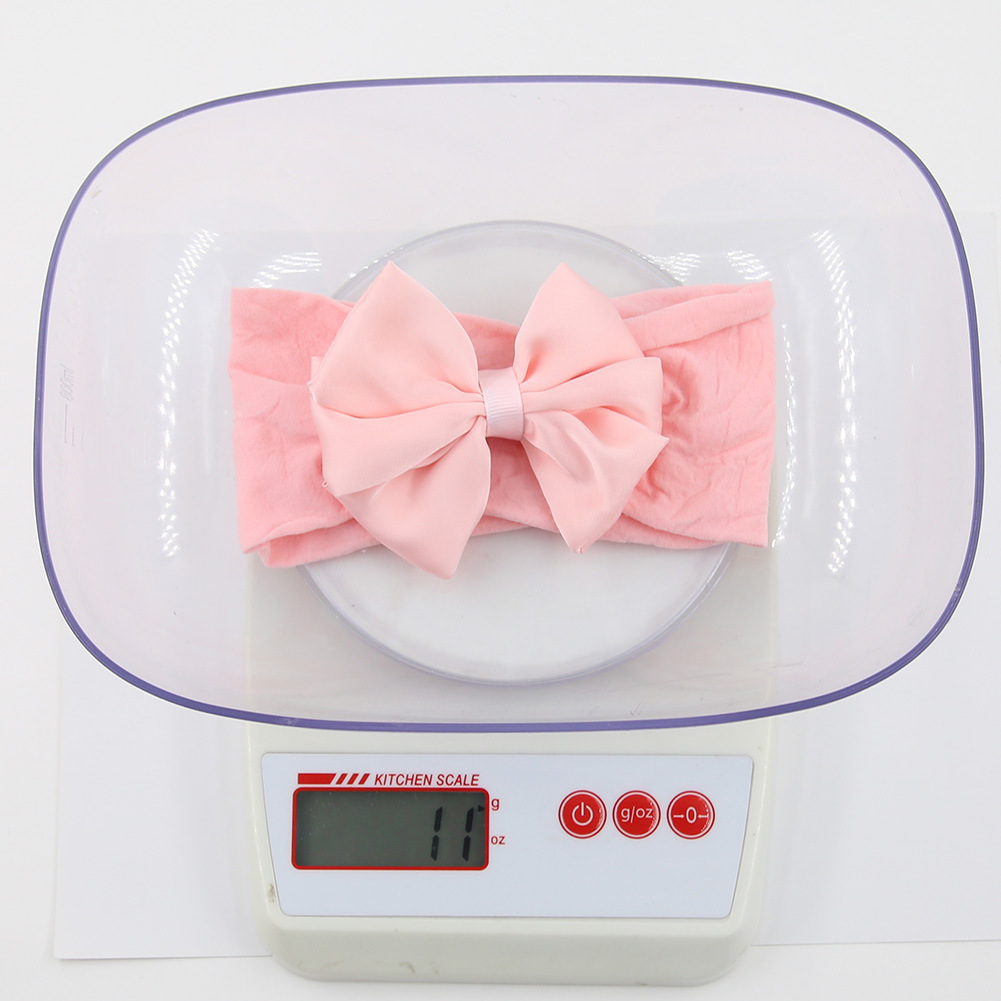 New Children's Nylon Hair Band Baby Cute Bow Wide-Brimmed Headband Ribbon Waist Scarf Baby Hair Band