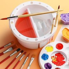 多功能洗笔桶三合一水彩水粉调色盘大号洗笔筒水桶绘画画工具美术