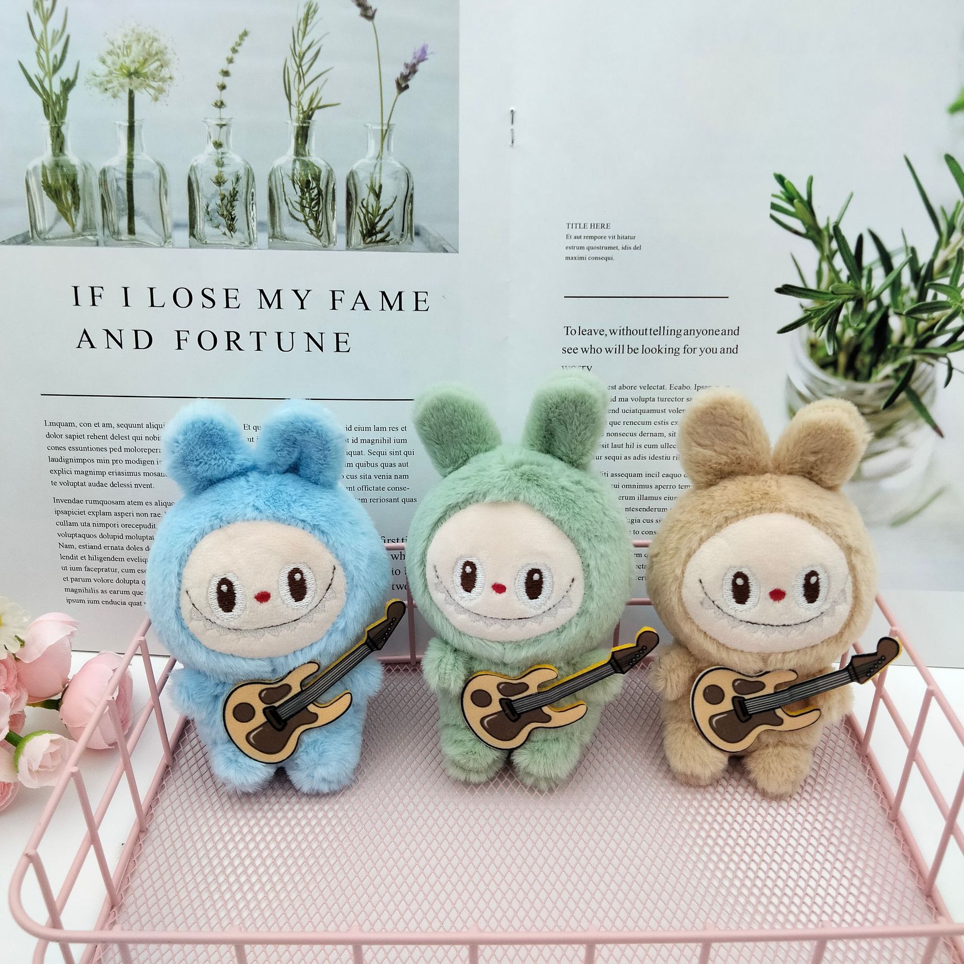 跨境新款拉布布毛绒玩具公仔labubu玩偶泡泡玛特盲盒手办包包挂件