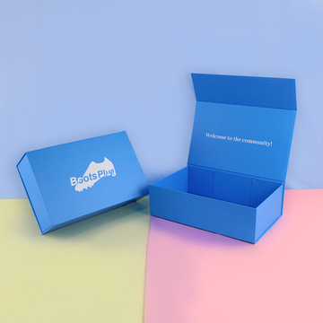 明莱高档折叠礼品包装盒衣服礼盒磁吸翻盖包装礼盒时尚折叠礼品盒