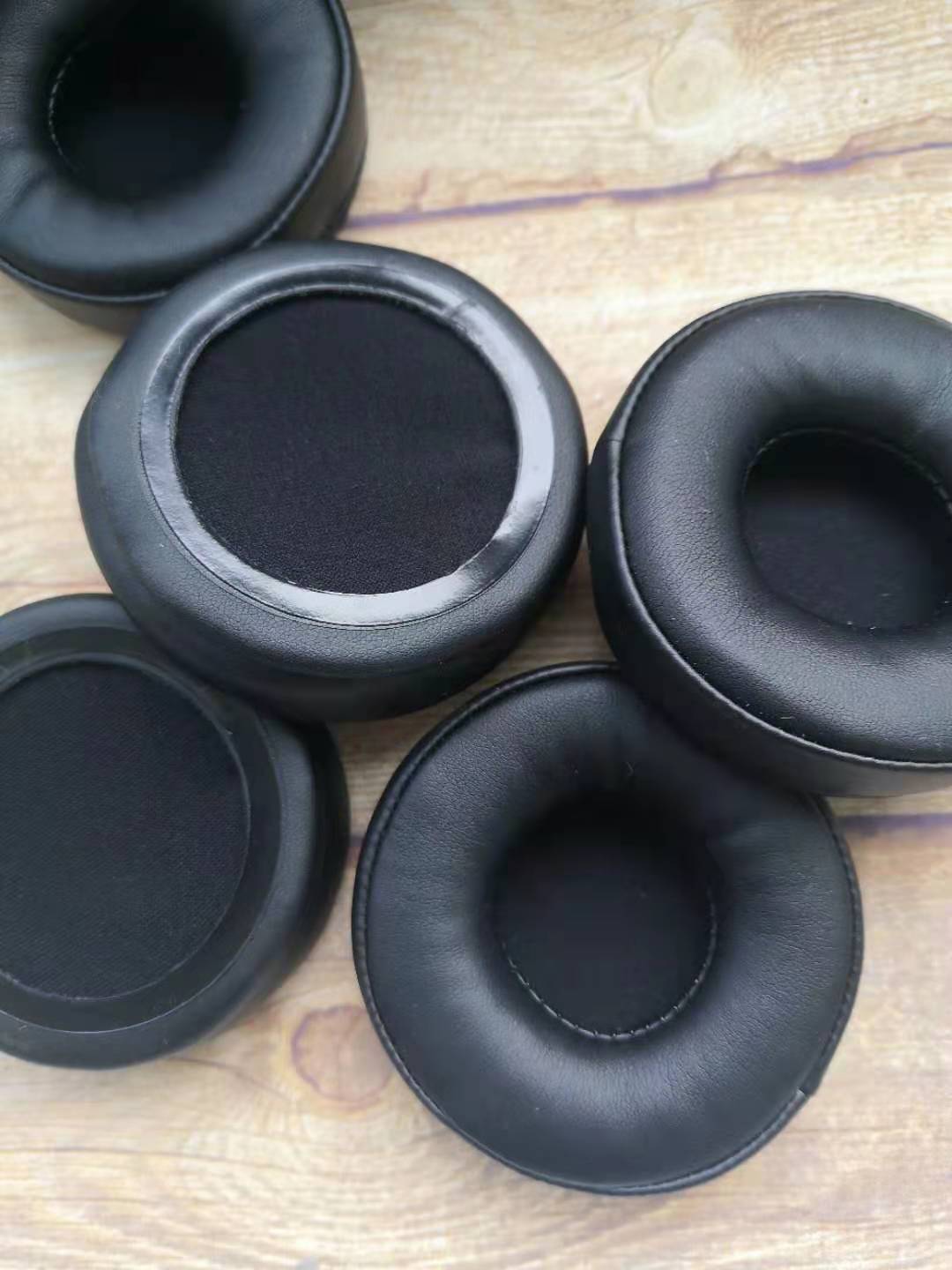 工厂现货供应蓝牙耳机耳套立体裁剪70mm直径耳罩皮套头戴耳机套