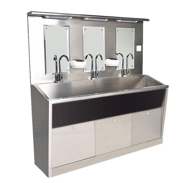 定做脚踏式医用洗手池 感应医用洗手池 膝控医用洗手池