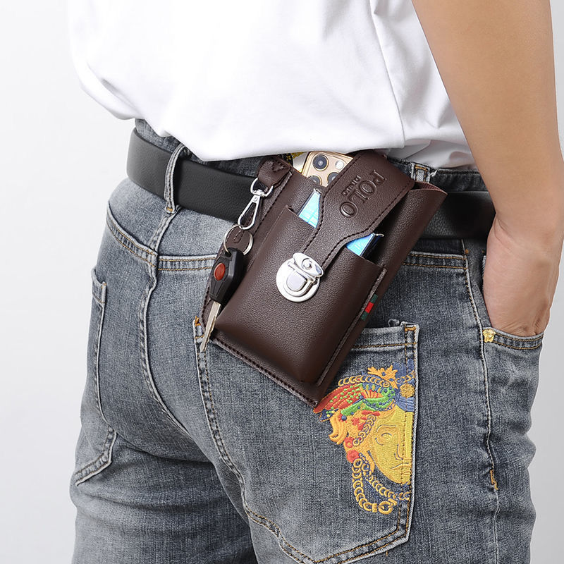 男士手机腰包套串穿皮带包腰挂包袋竖款多功能户外工地干活腰间包