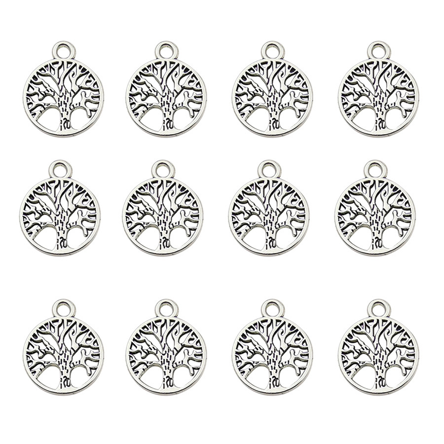 Pendant Handmade DIY Accessories Lucky Tree Alloy Decoration Accessories Jewelry Accessories Materials Antique Silver DIY Tibetan Silver Accessories