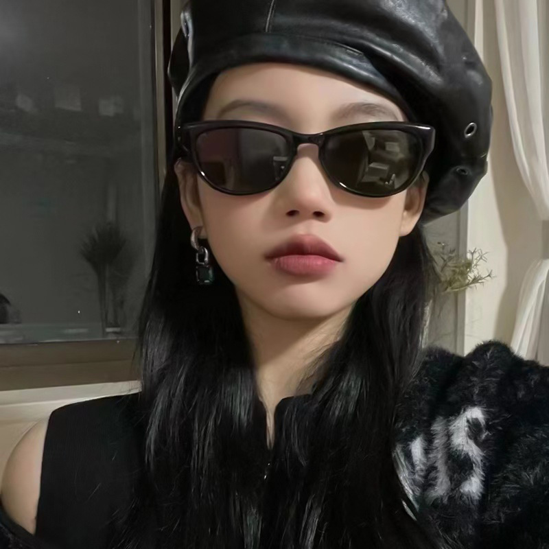 Jennie Same Style Cat Eye Sunglasses Women's High-Grade New Gm Uv-Proof Men's Driver Driving Sunglasses