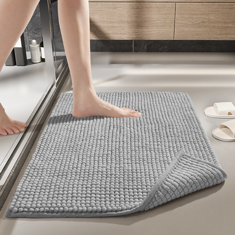 Cross-Border Thickened Chenille Floor Mat Bathroom Non-Slip Mat Simple Bathroom Bedroom Doorway Absorbent Foot Mat Doormat