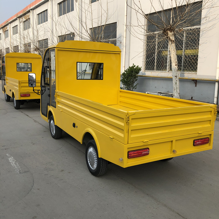 电动四轮皮卡小货车物流工地搬运车厂区运输车载重王拉货平板货车