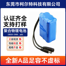 18650锂电池组 11.1V大容量12V可充电户外监控音响路灯锂电池批发