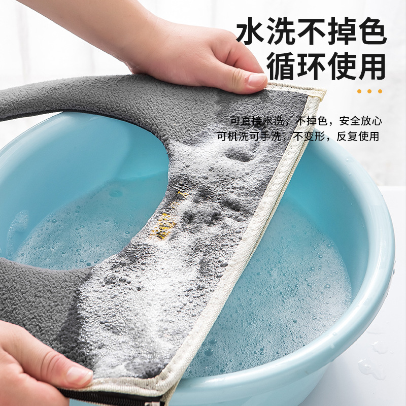 Light Luxury Handle Waterproof Toilet Mat Household Thickened Zipper Toilet Seat Cover Waterproof Thickened Warm Toilet Seat Cover Cushion