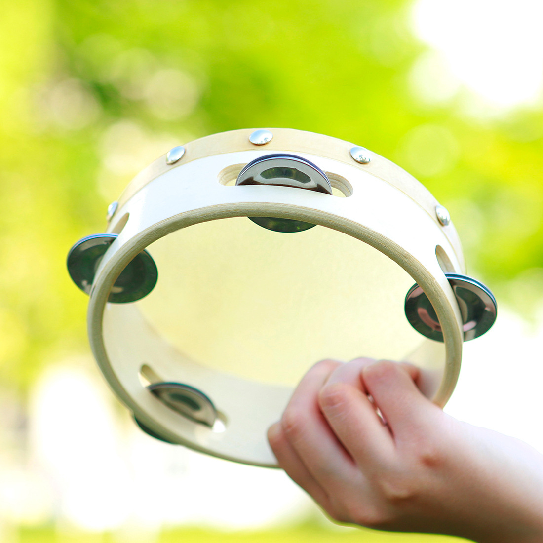 奥尔夫儿童打击乐器钉牛皮铃鼓(6寸 8寸 10寸)舞蹈手拍鼓手鼓