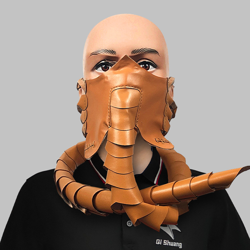 恐怖异形抱脸虫面罩化妆舞会恶搞电影头饰万圣节派对吓人表演道具