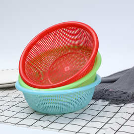 一元批发  塑料米篓 淘米箩 厨房用品洗米篮 中号米篮