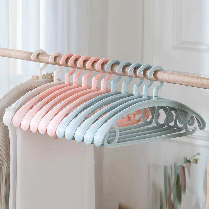 无痕宽肩衣架加粗家用防滑衣服架成人塑料衣裤挂架宿舍学生衣撑子