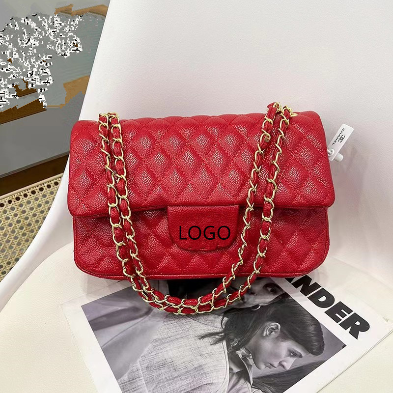 Foreign Trade High-Grade CF Rhombus Caviar Classic Classic Style Bag Shoulder Chain Cross-Body Bag One-Piece Wholesale