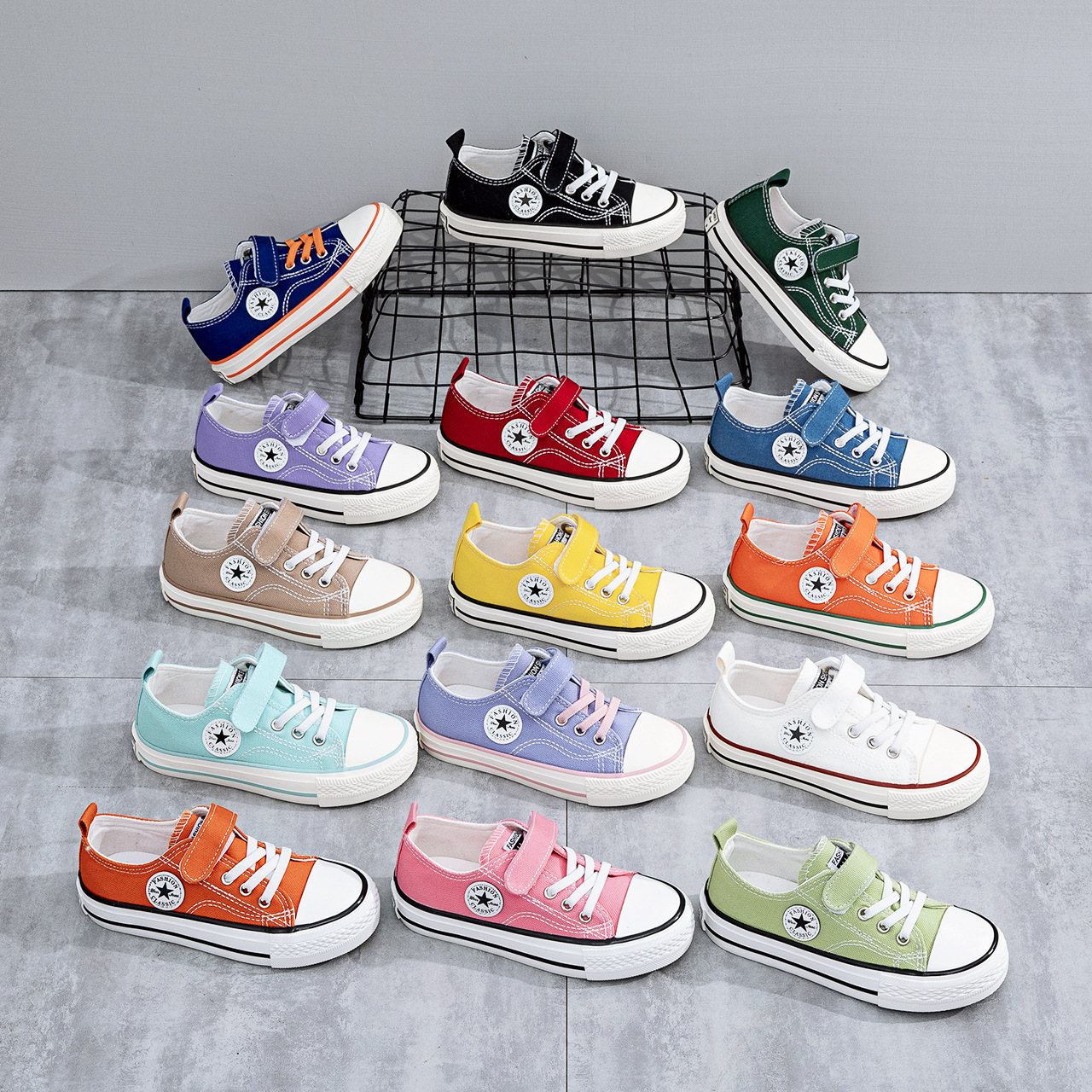 New Children's Canvas Shoes White Shoes Boys and Girls Low-Top Wear-Resistance Kids Toddler and Children Wholesale Wenzhou Brand Children's Shoes