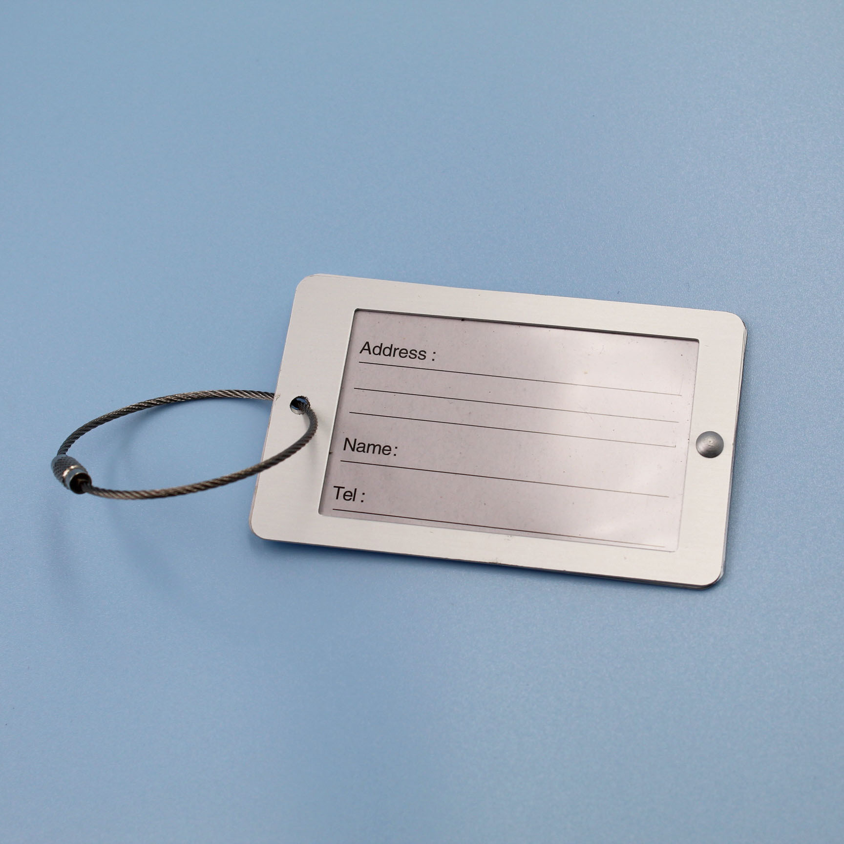 厂家直销铝合金行李牌 钢丝绳飞机登记牌 工作牌金属吊牌可做logo