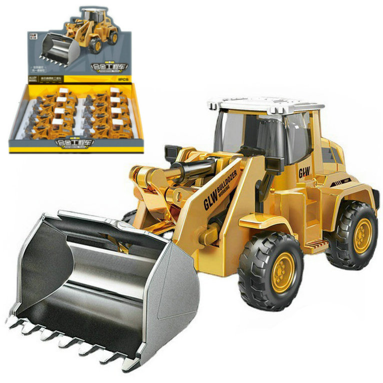 8只装钢力威工程车831 推土机益智地摊过家家益智儿童玩具批发
