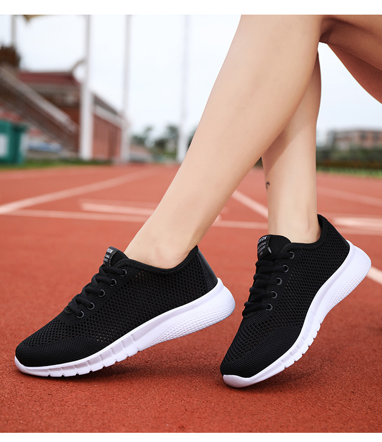跨境大码夏季网眼镂空透气女鞋网面运动鞋薄款女士网鞋休闲鞋单鞋
