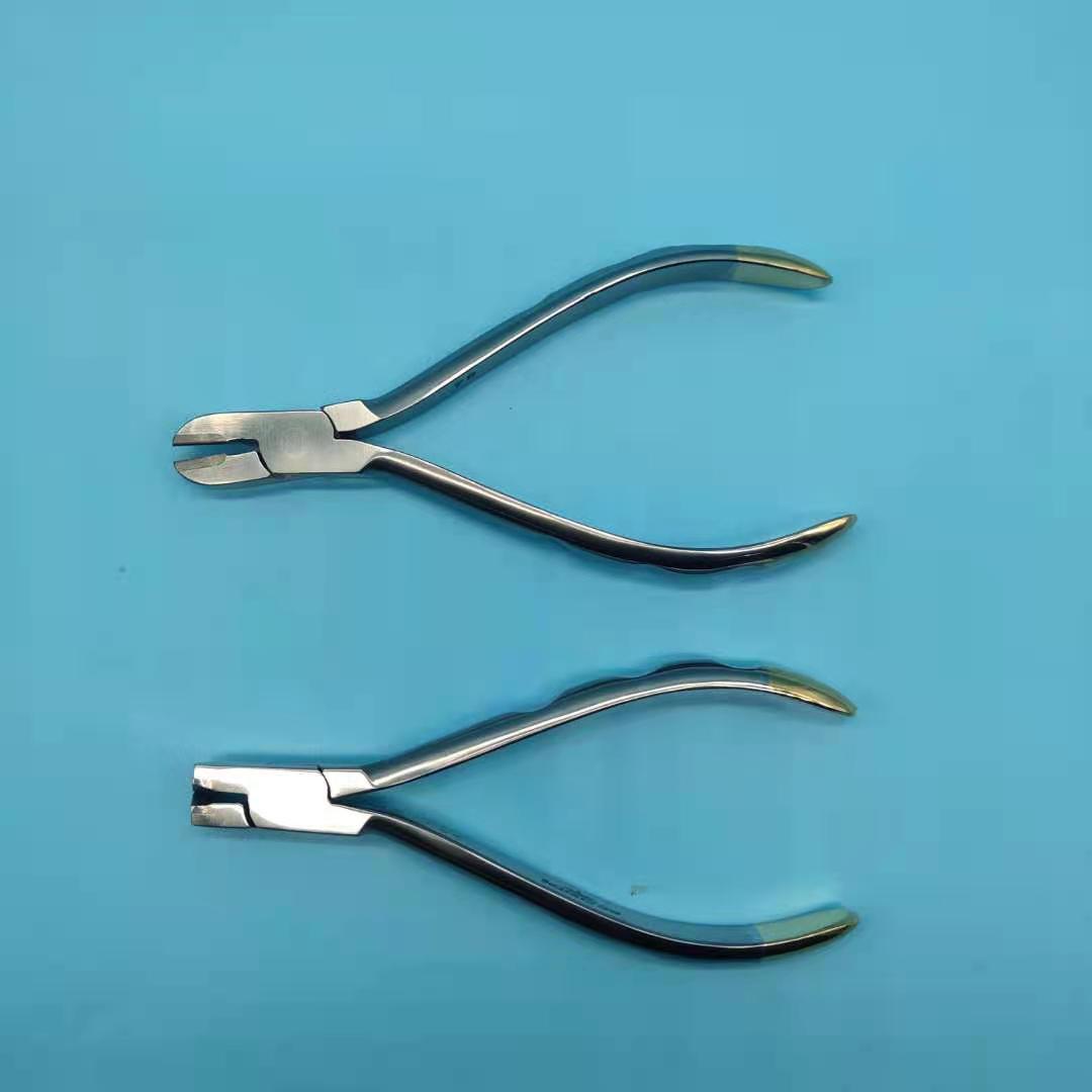 牙科细丝末端正畸矫正钳子切断镍钛丝钳口镶合金口技工不锈钢工具