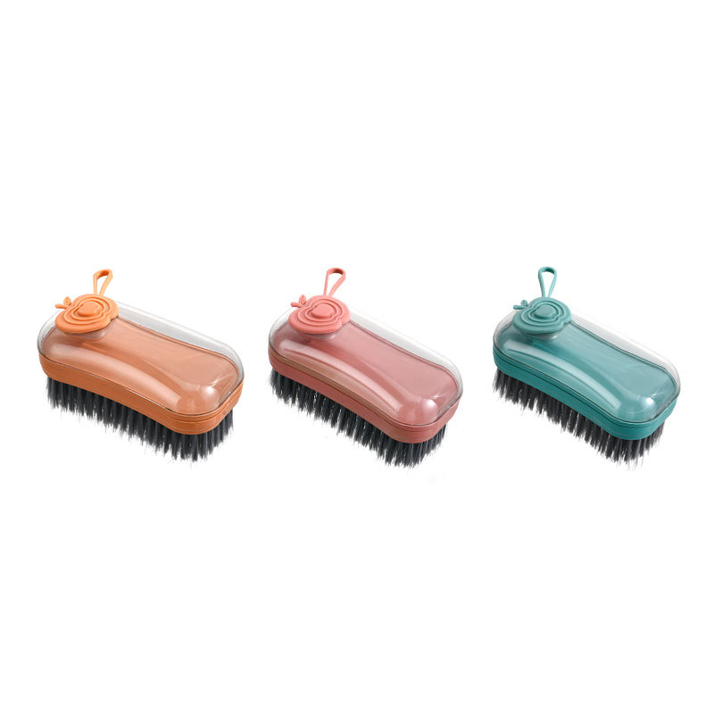 Automatic Liquid Adding Clothes Cleaning Brush Household Minimalist Plastic Brush Clothes Shoes Cleaning Scrubbing Brush New Shoe Brush Soft Fur