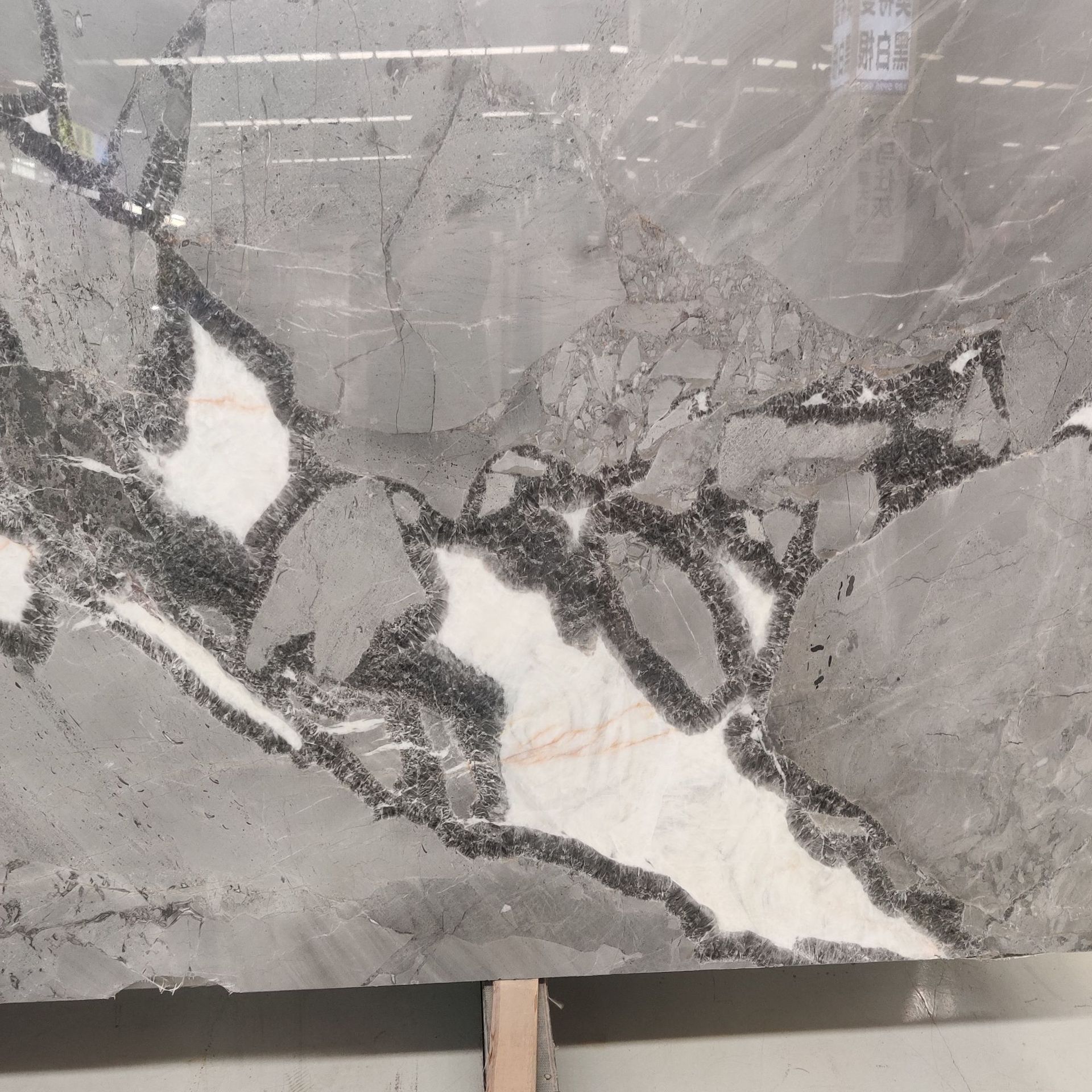 鱼肚灰天然大理石材人造石英石水磨石样板吧台厨房窗台踢脚线装修