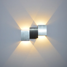 LED铝材壁灯现代简约客厅卧室床头背景灯 2瓦6瓦餐厅走廊楼梯灯具