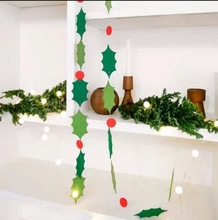 韩国ins风圣诞节不织布松树吊饰拉花彩旗横幅装饰装扮派对用品