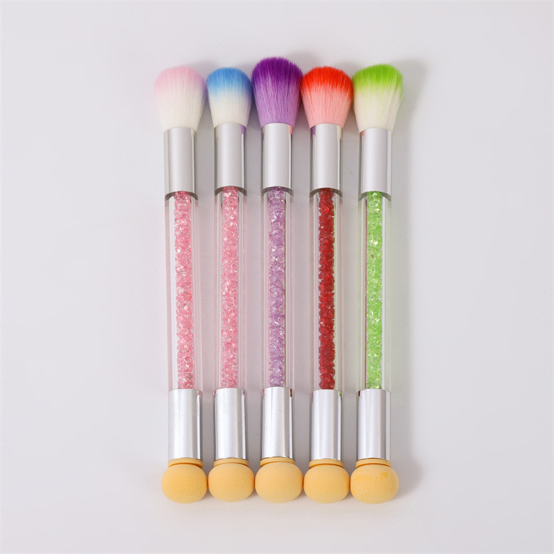 216 double-headed drill pipe blending pen sponge head point crayon blush nail art press pen manicure implement