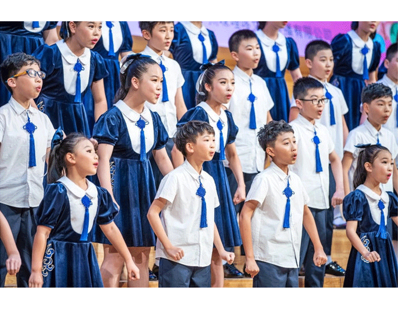 六一儿童合唱服装小学生演出服中小学生大合唱团诗歌朗诵表演服装