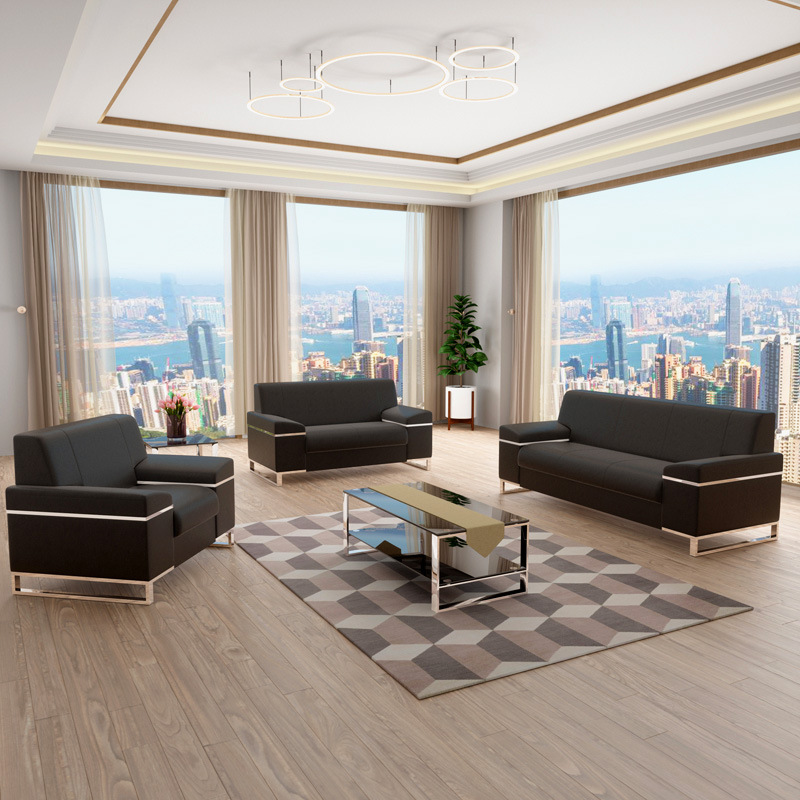 办公室沙发办公沙发简约茶几组合套装 休息会客区接待室商务沙发