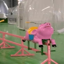 龟兔赛跑网红小猪快跑户外网红无动力游乐设备多人互动厂家直销