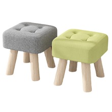 小凳子家用时尚沙发凳实木板凳茶几凳创意客厅小方凳布艺成人矮凳
