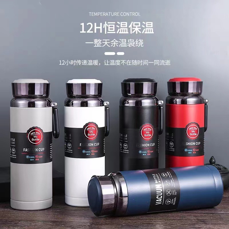 Outdoor 304 Stainless Steel Vacuum Thermos Cup for Men and Women Large Capacity Cup Student Portable Sports Kettle 1000ml