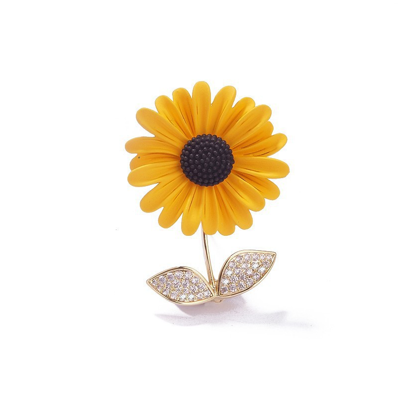 Sunflower Sunflower Brooch Women's High-End Design Sense Niche Corsage Cute Suit Sweater Luxury Pin Accessories