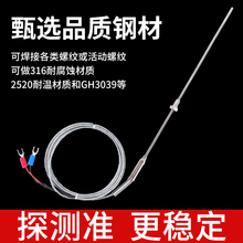 铠装热电偶k型热电偶探头热电阻测温仪PT100温度传感器可弯曲耐温