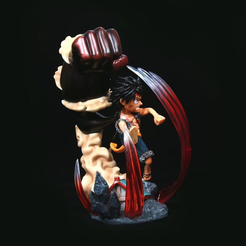 海贼王 gk 场景 三档 大手路飞 战斗版 雕像盒装手办公仔摆件模型