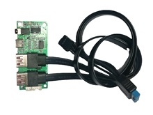 一体机电脑内置USB板卡PCBA读卡器HUB音频三合一扩展板带线音麦
