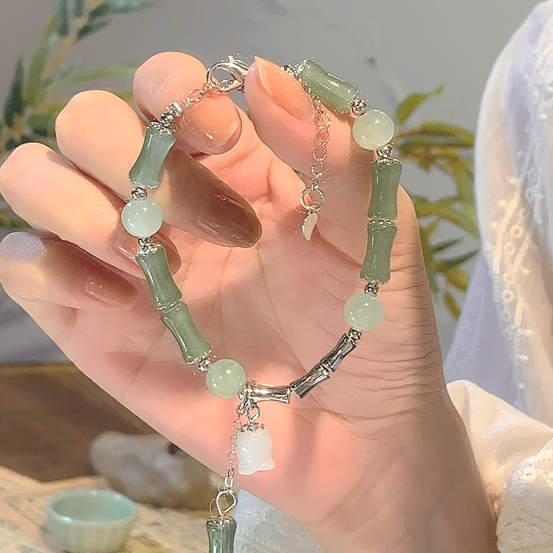 新中式节节高升竹节手链轻奢小众手串女款2024年新款古风手镯