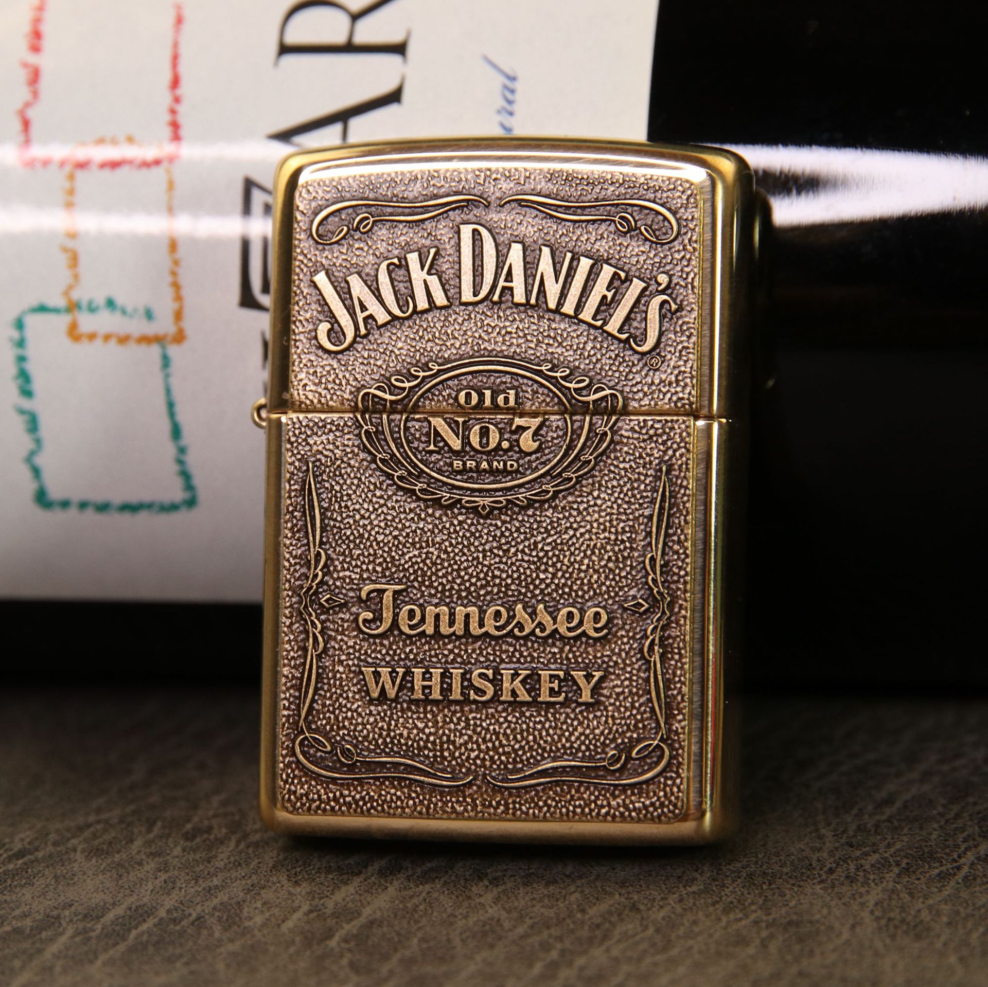 美国zippo打火机 杰克丹尼贴章芝宝防风煤油打火机250jd.427 428